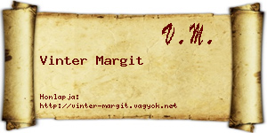 Vinter Margit névjegykártya